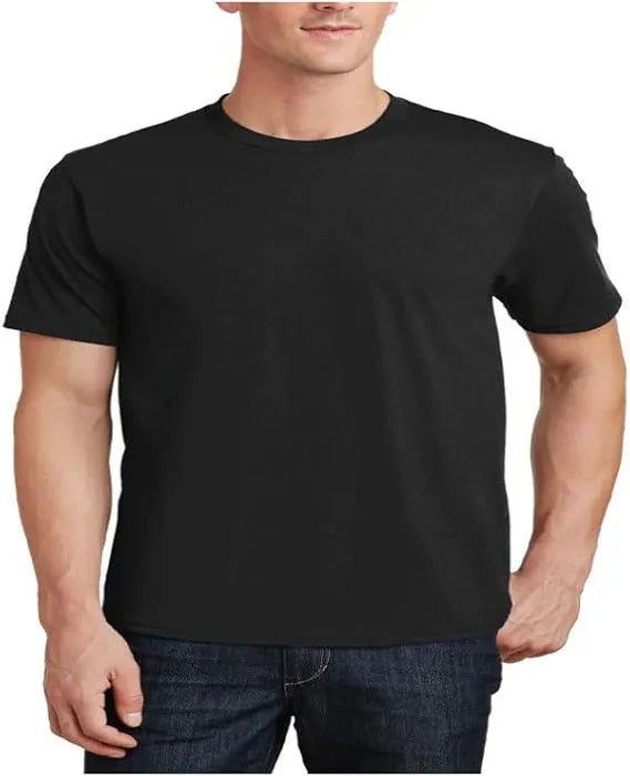 Unisex 100% Cotton Black T-Shirt Oversized Heavy Short Sleeves Drop Shoulder Fitness Crew Pattern O-Neck Men's Box T-Shirt
