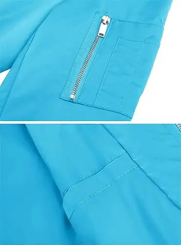 Men's Customizable Lightweight Canvas Windbreaker Jacket with Waterproof Zipper Closure 5 Pockets Windproof Zip-up Coats