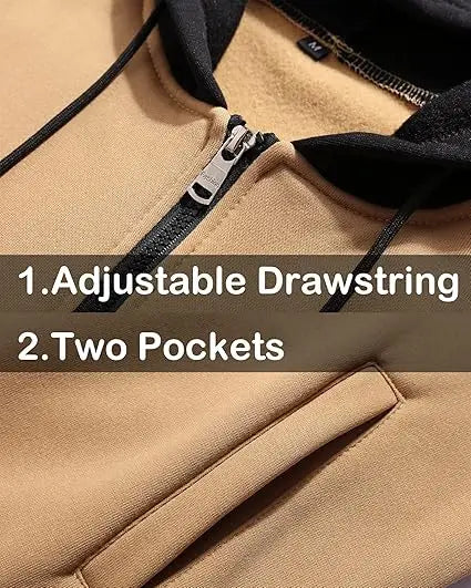 Men's High Quality Comfy Sports Suits 2 Pieces Full-Zip Sweatsuit Drawstring Waistband Running Outfit Winter Printed Drawstring